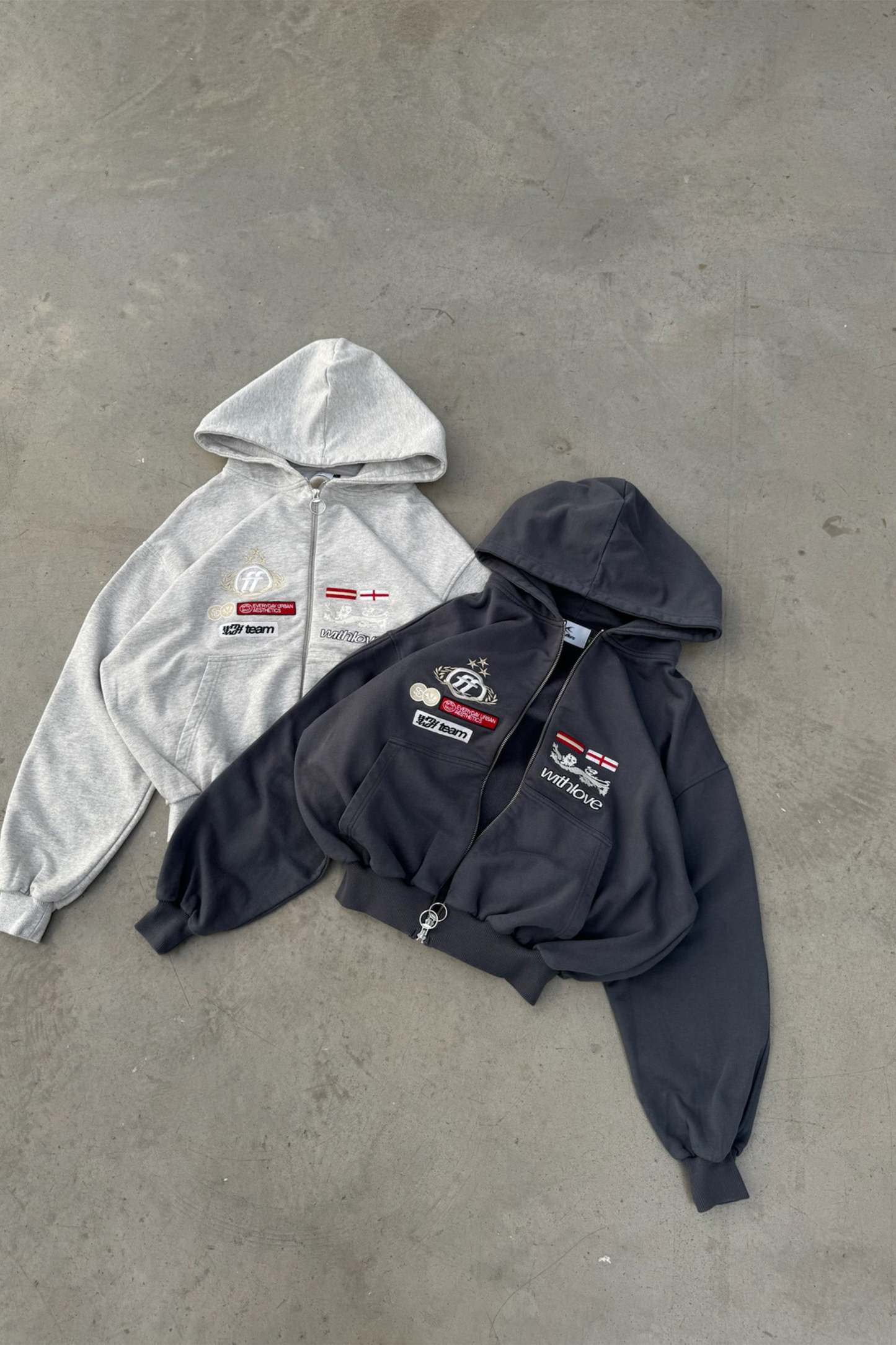 Mayor Light Grey Zipper