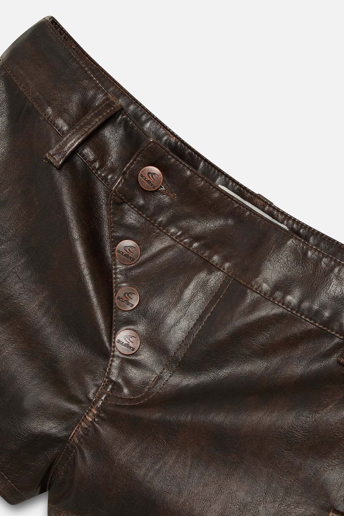 Meriem Brown Mini Shorts