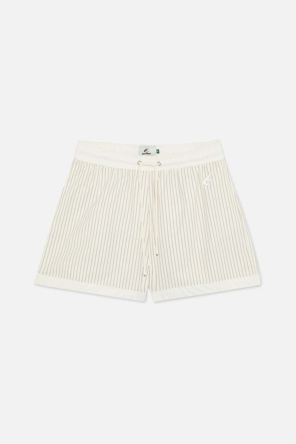 Pinstripe White Swimpants