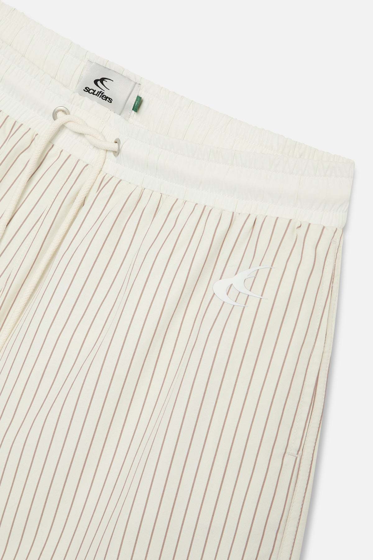 Pinstripe White Swimpants