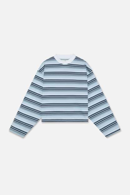 Sport Tech Navy Striped Longsleeve