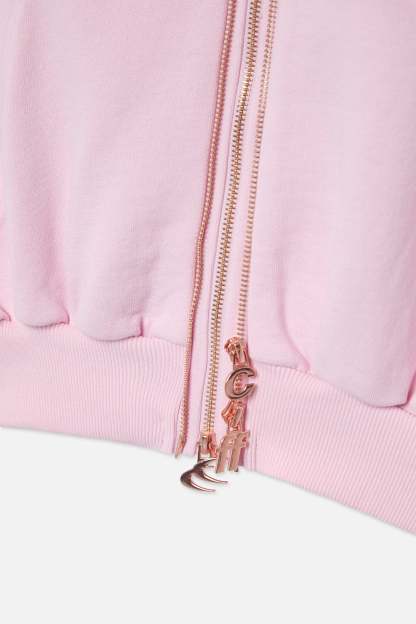 Steel Light Pink Zipper