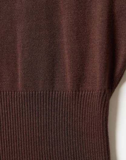 Short Sleeve Rib Waist Knit Top