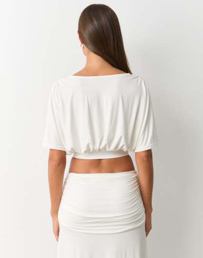 V Neck Cross Front Top