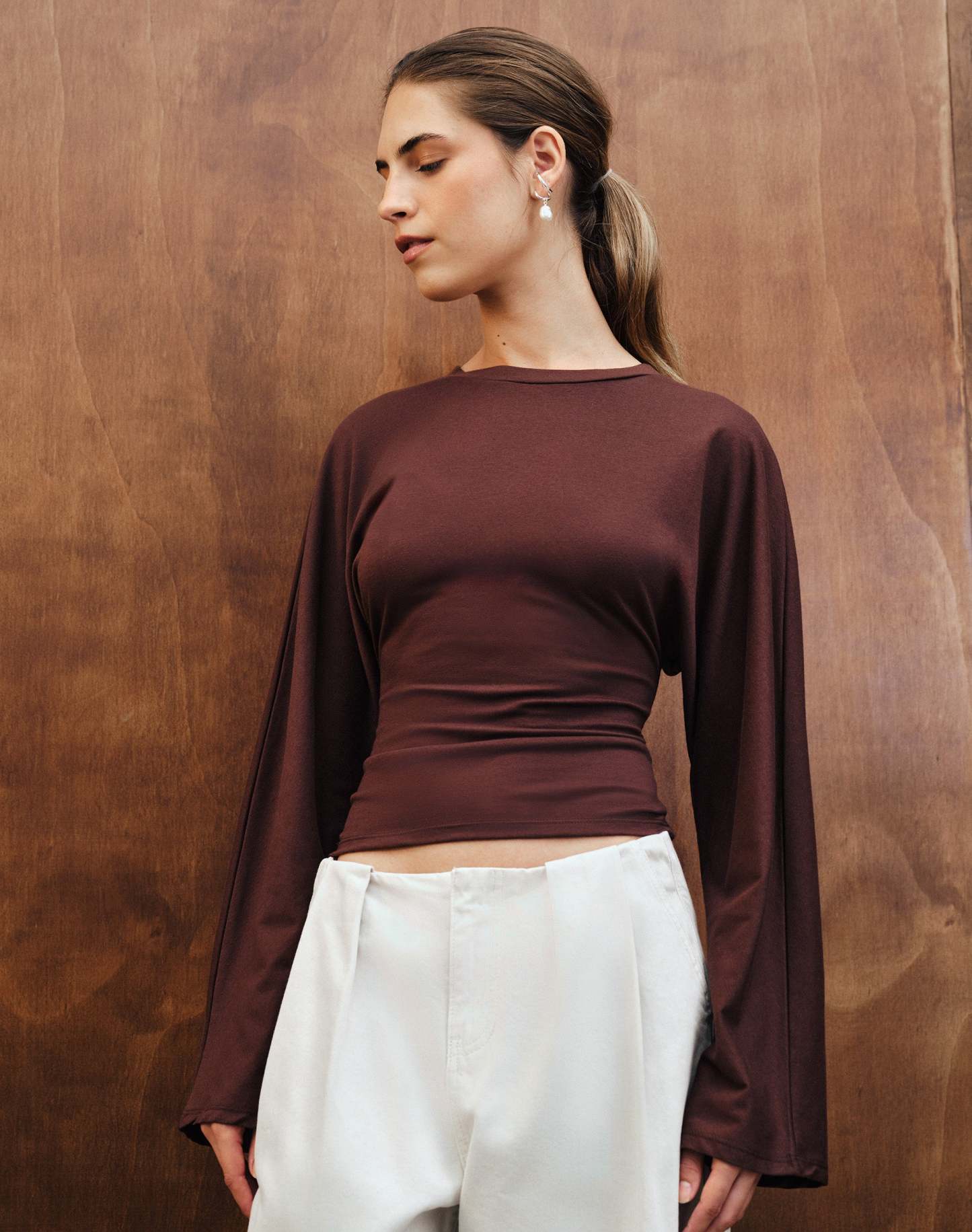 Cinched Long Sleeve Top