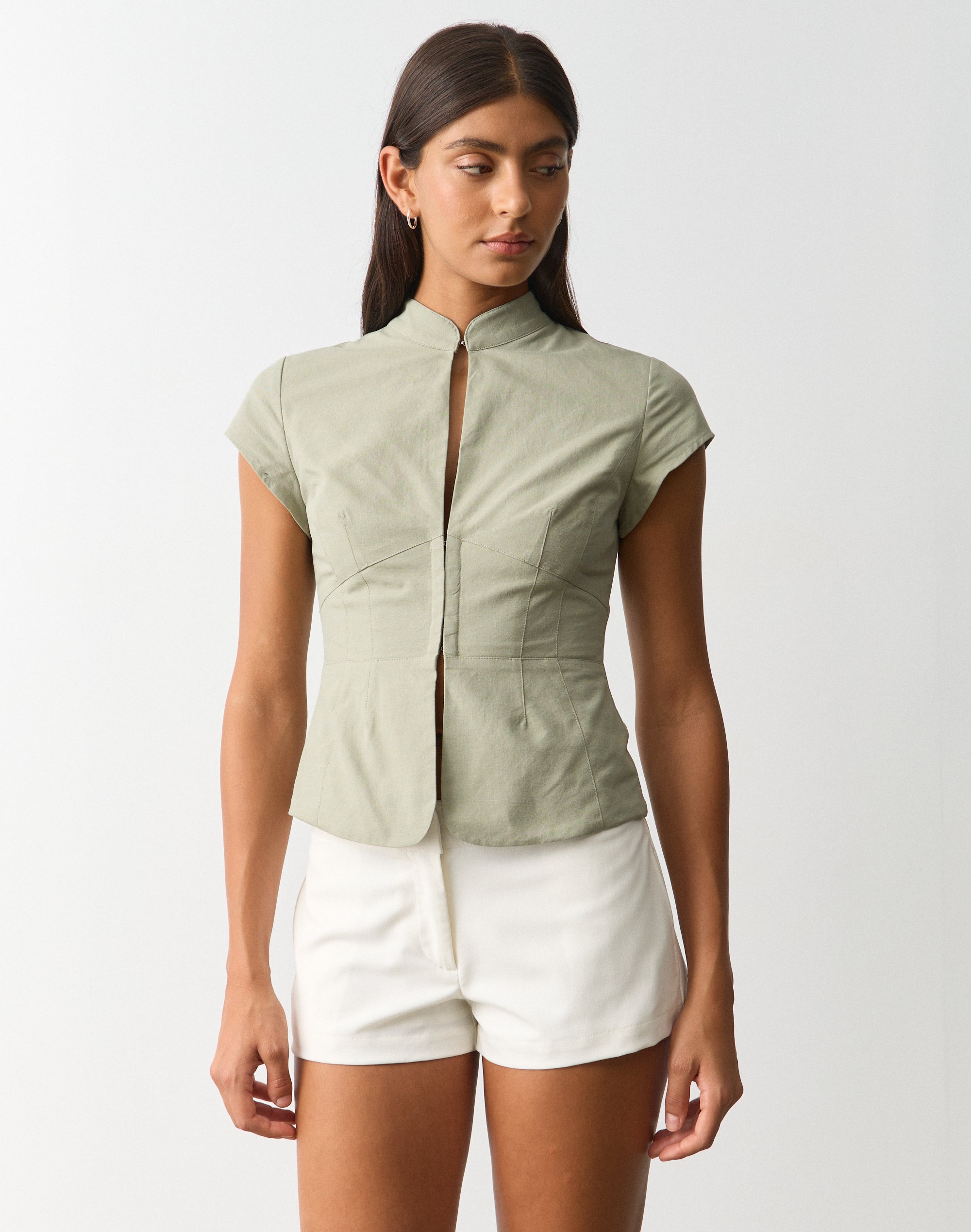 Cotton Hook and Eye Blouse