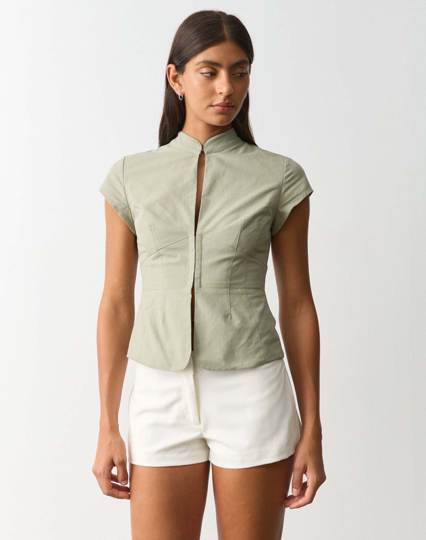 Cotton Hook and Eye Blouse