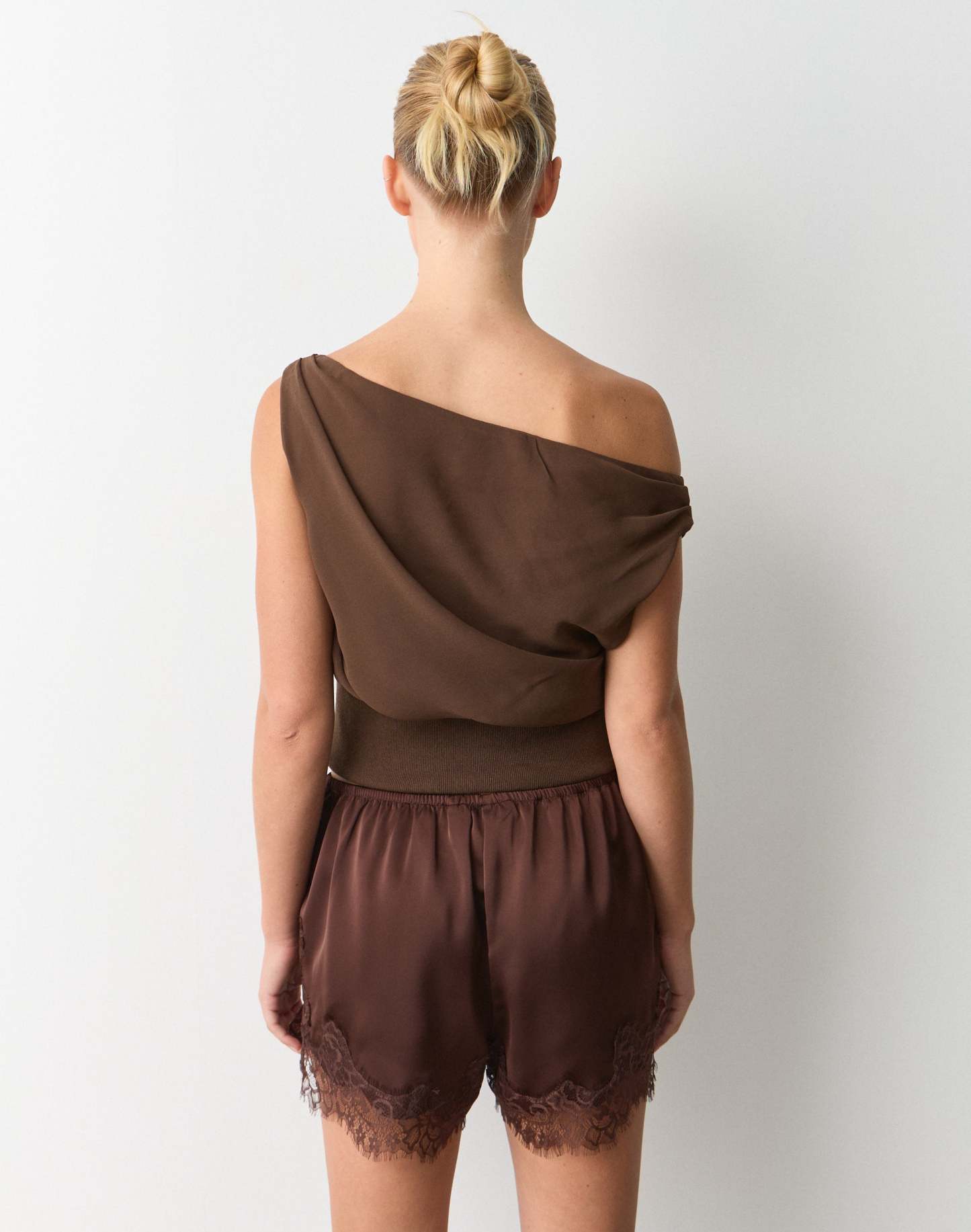 Chiffon Off Shoulder Cinched Top