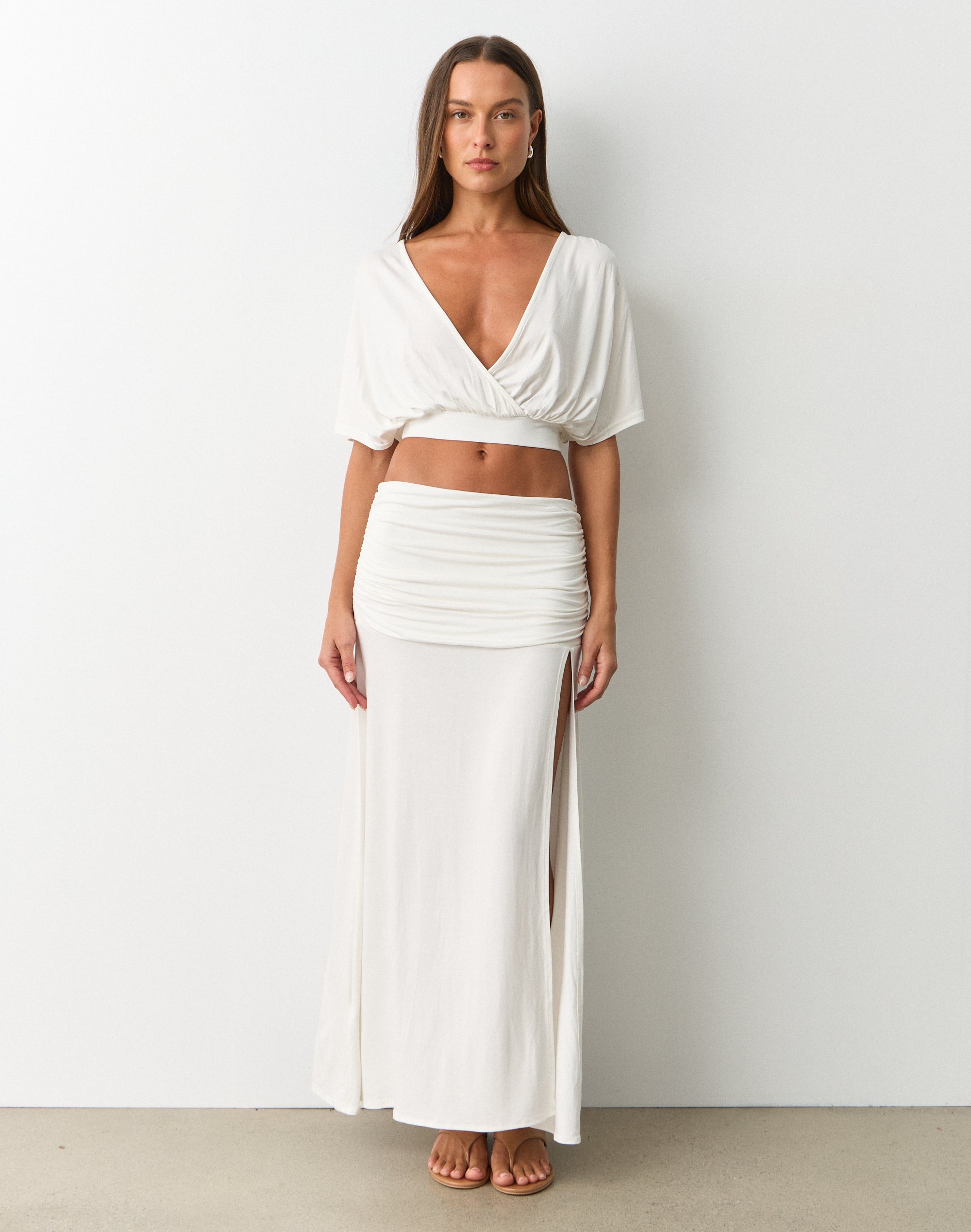 V Neck Cross Front Top