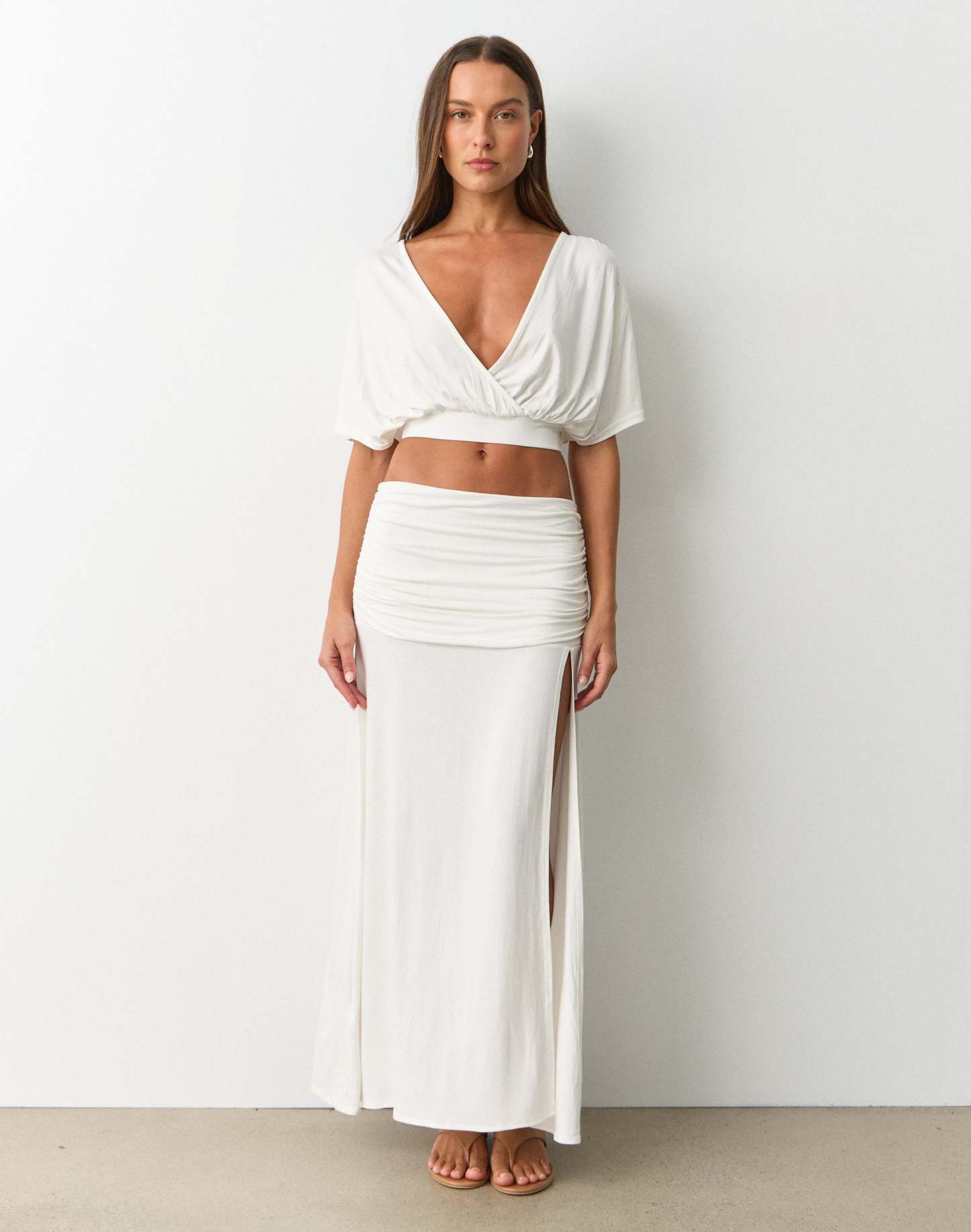 V Neck Cross Front Top