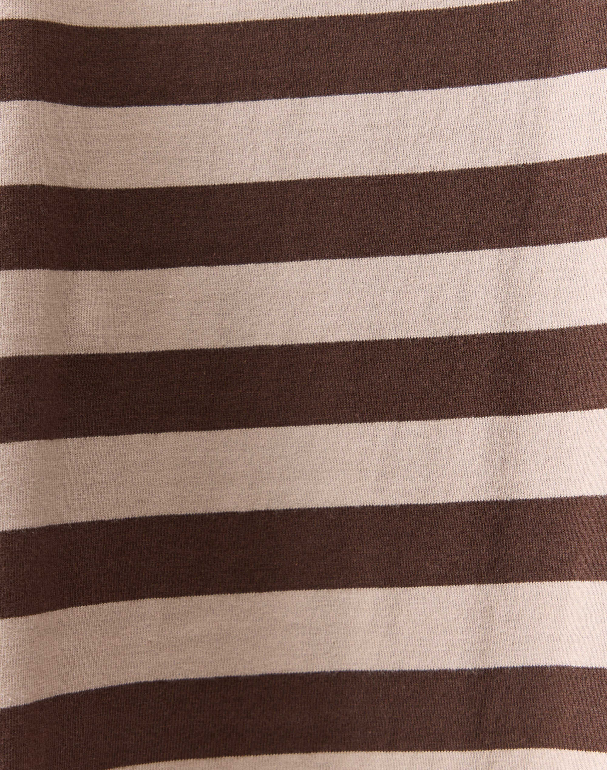 Stripe Cotton Boxy Long Sleeve Top