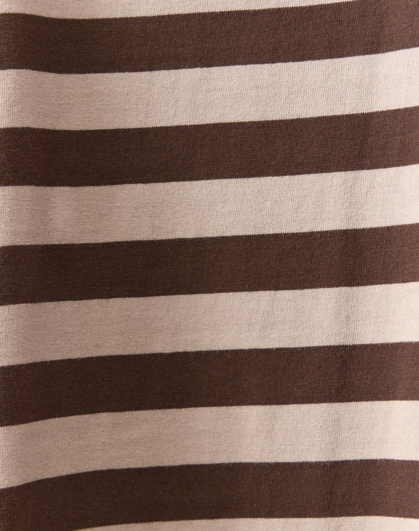 Stripe Cotton Boxy Long Sleeve Top