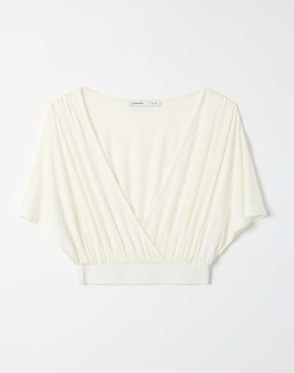 V Neck Cross Front Top