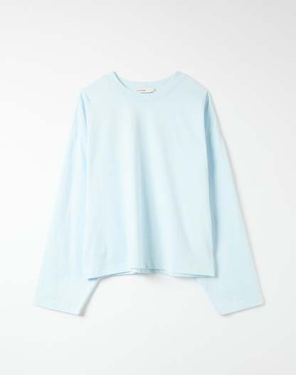 Cotton Boxy Long Sleeve Top