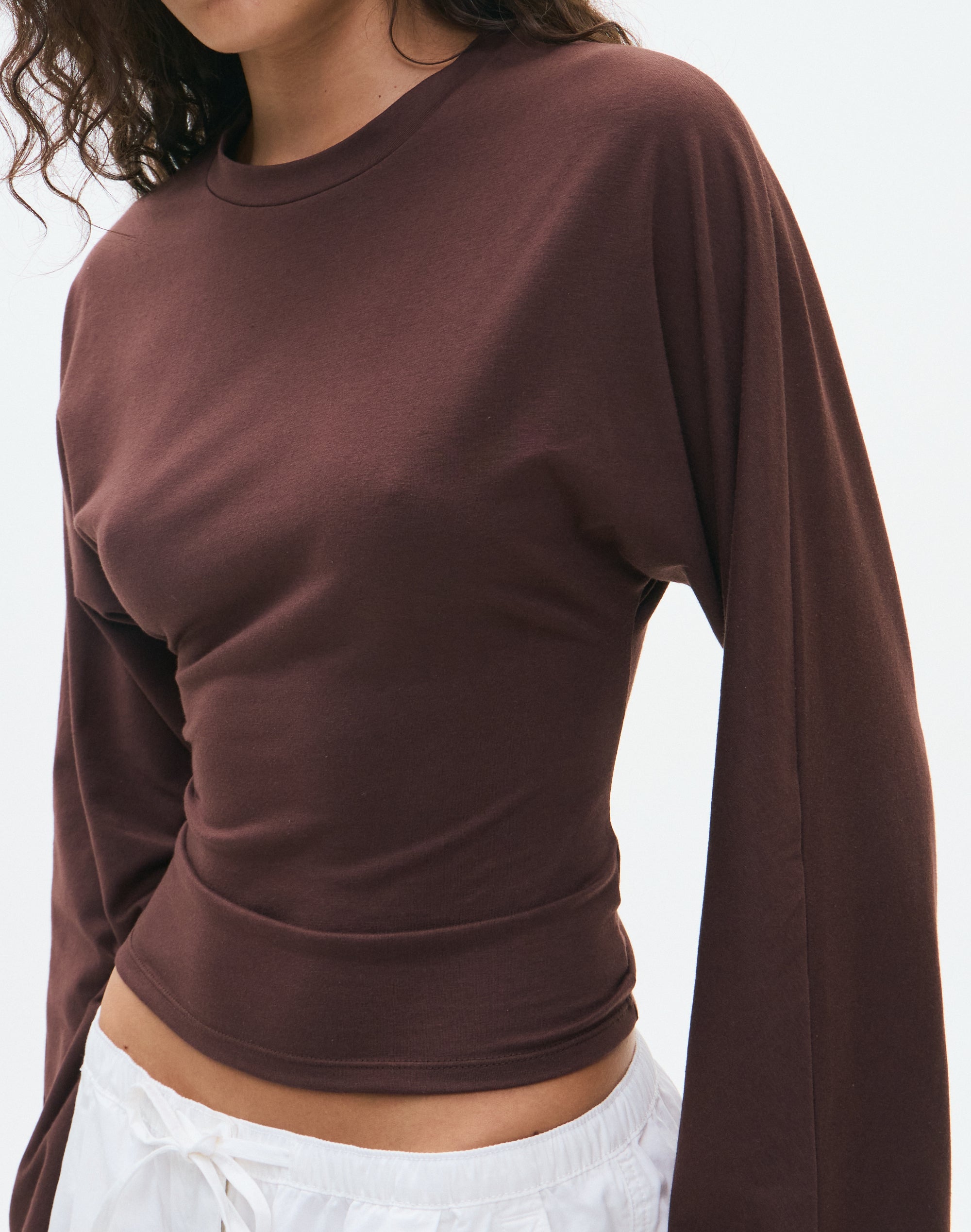 Cinched Long Sleeve Top