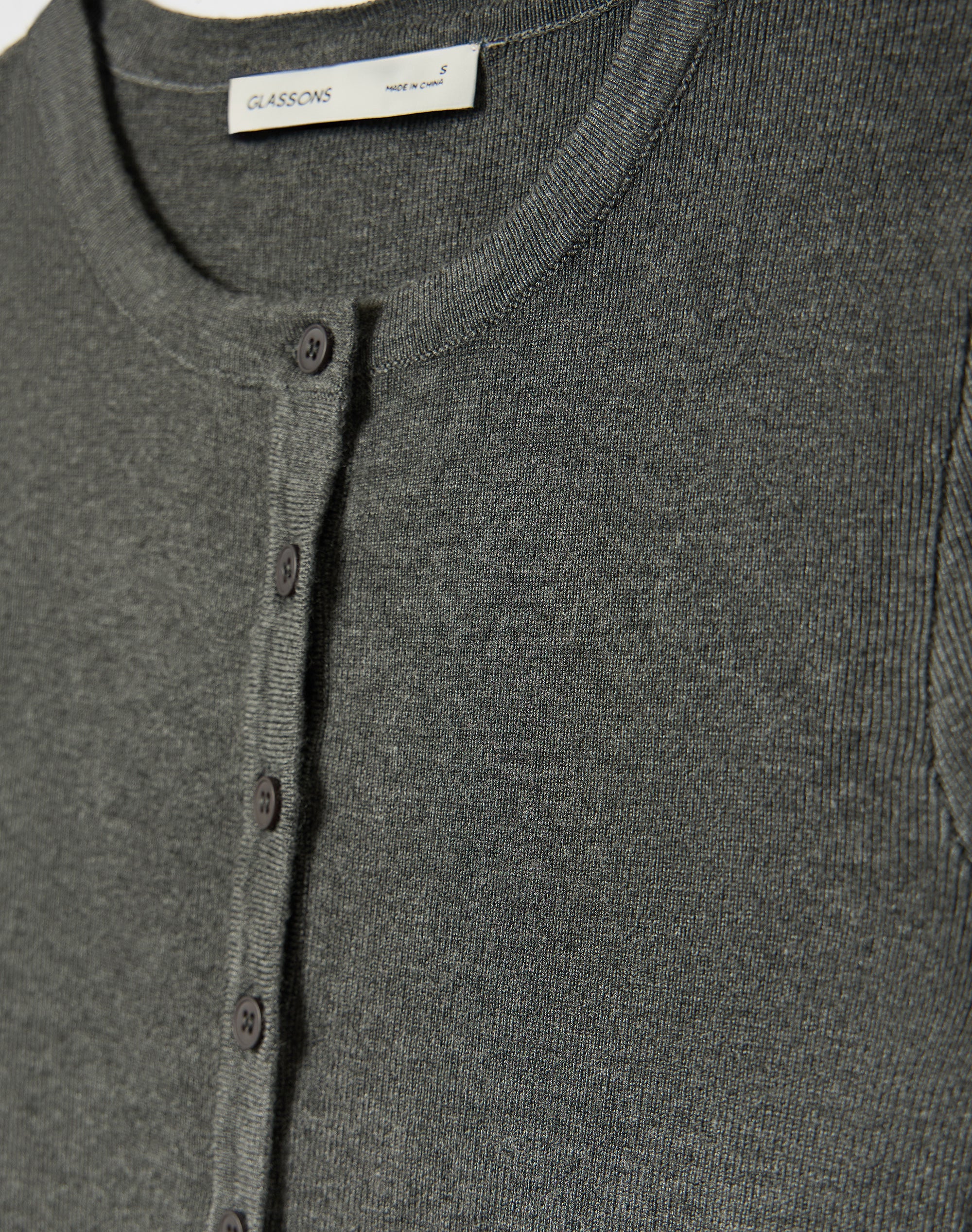 Rib Button Up Knit Cardigan