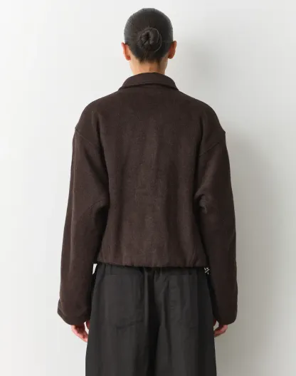 Wool Blend Collared Jacket