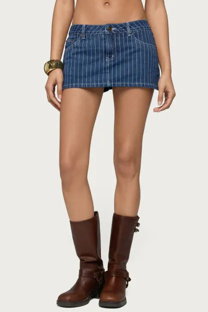Camelia Denim Mini Skort