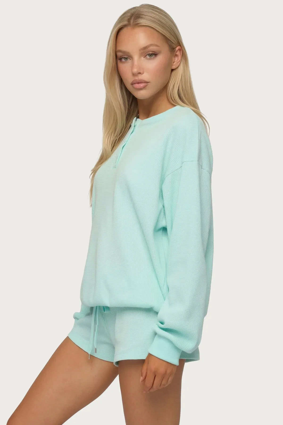 Baila Waffle Henley Top