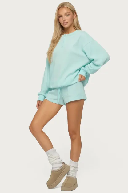 Baila Waffle Henley Top