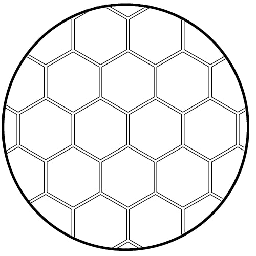 Icon of honeycomb pattern on a white background.