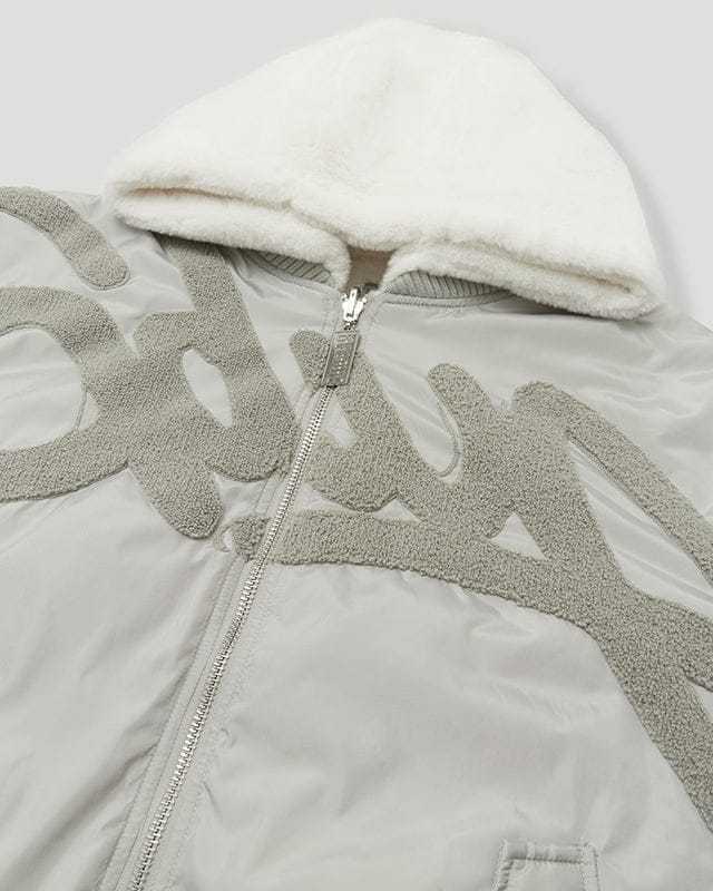 Geedup Hoodie Handstyle/Team Logo Bomber White / Grey