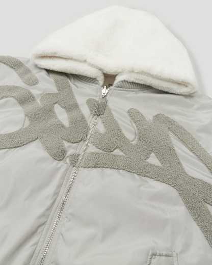 Geedup Hoodie Handstyle/Team Logo Bomber White / Grey