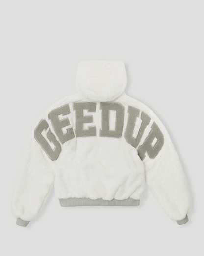 Geedup Hoodie Handstyle/Team Logo Bomber White / Grey