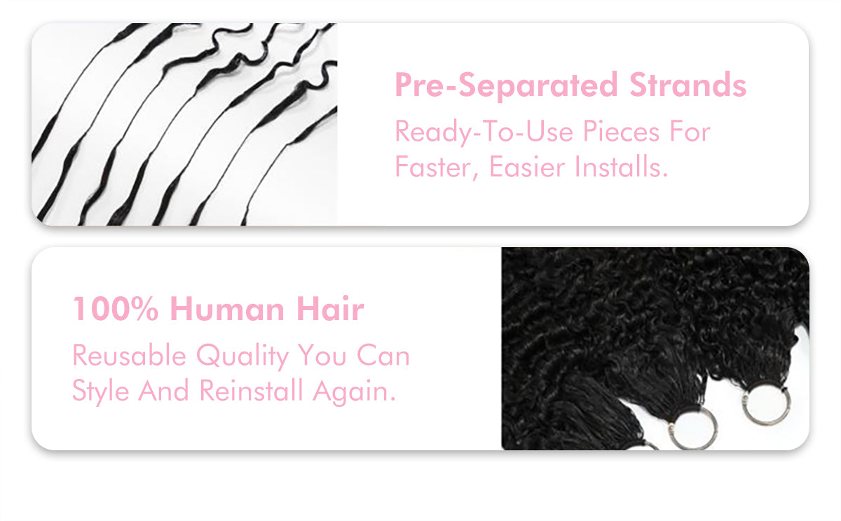 Geeta Hair Feather Crochet Human Hair All Textures Miracle Knots Friendly for Boho Braids Pre-Separated Time-Saving Design