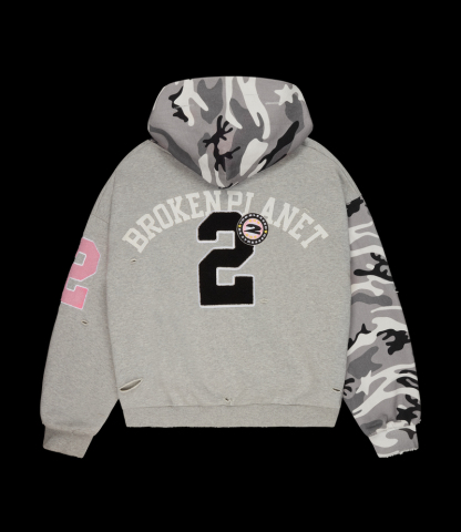 Deconstructed Snow Camo Zip-up