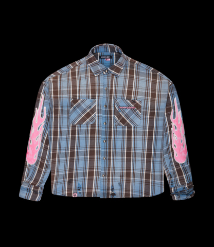 Distressed Flannel Shirt