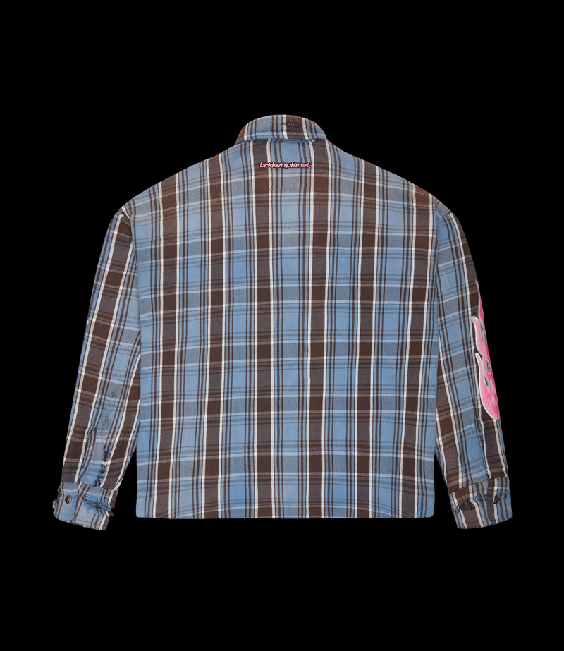 Distressed Flannel Shirt