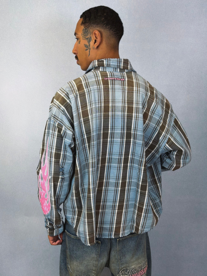 Distressed Flannel Shirt