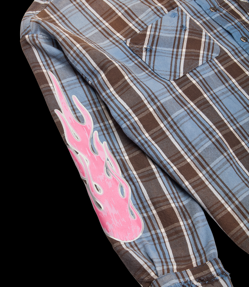 Distressed Flannel Shirt