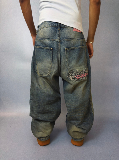 Double-Knee Denim Jeans