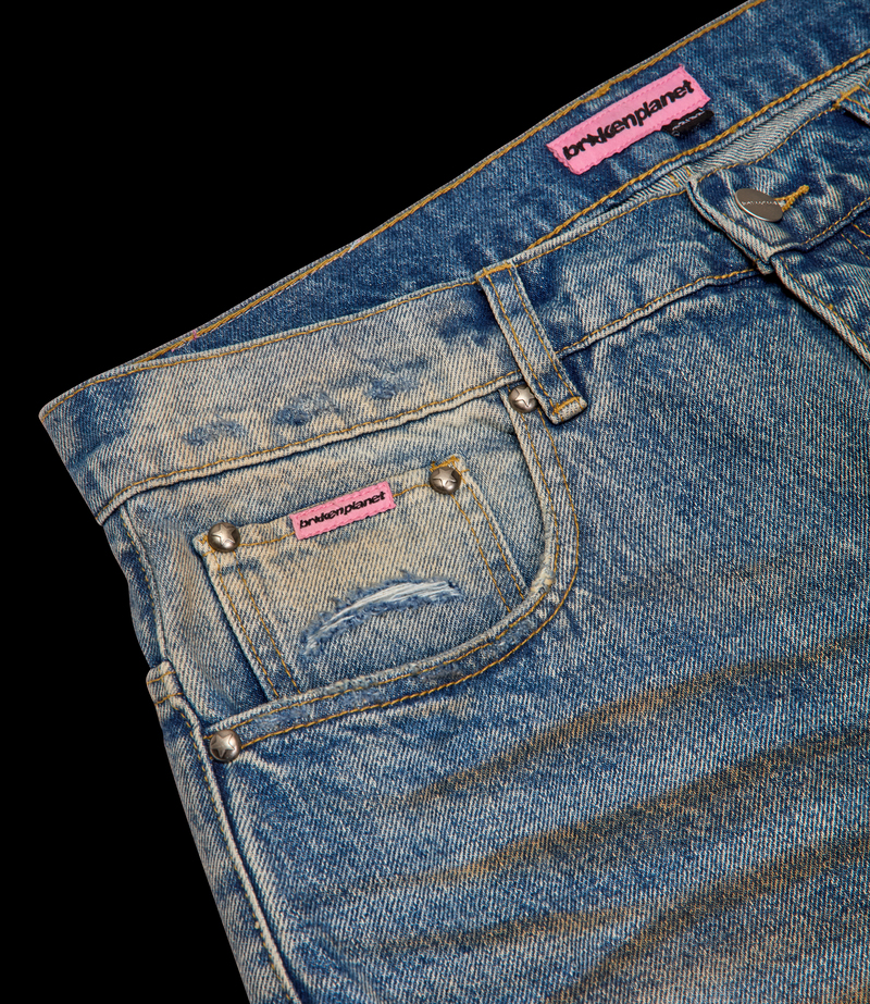 Double-Knee Denim Jeans