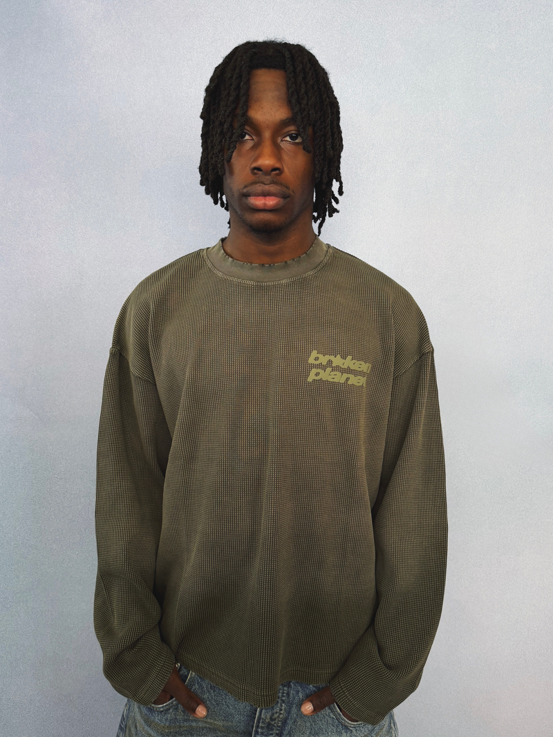 Star Logo Sunfaded Waffle Long Sleeve