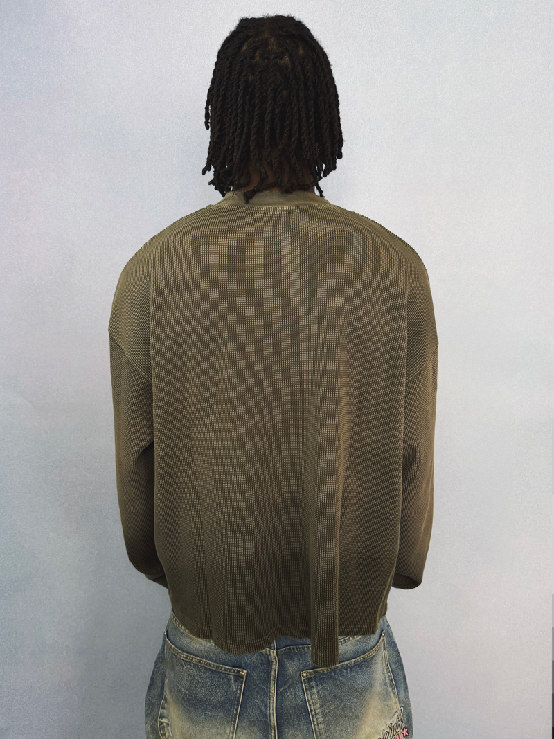 Star Logo Sunfaded Waffle Long Sleeve
