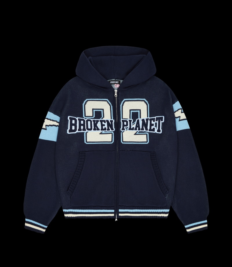 Varsity Knit Zip-Up Hoodie