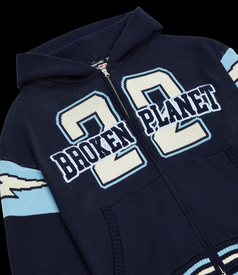 Varsity Knit Zip-Up Hoodie