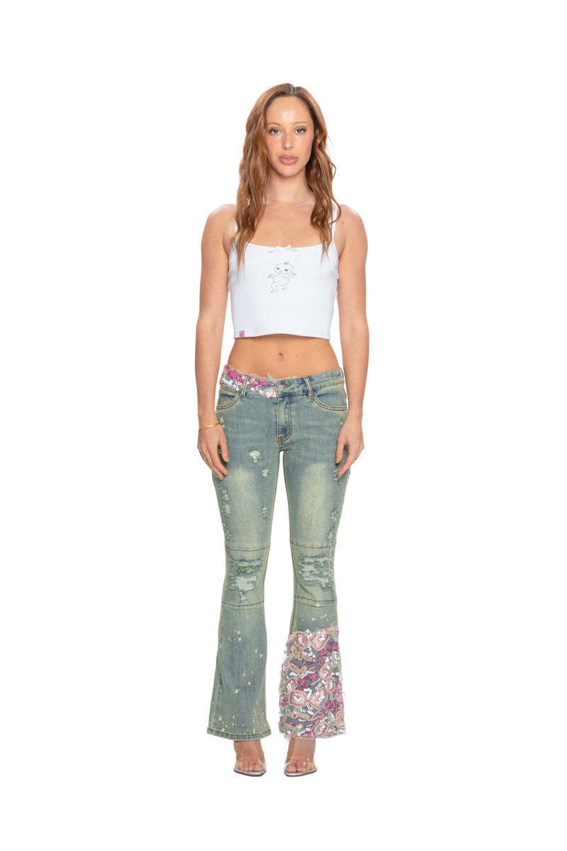 Women's Y2K Low Rise Flare Jeans