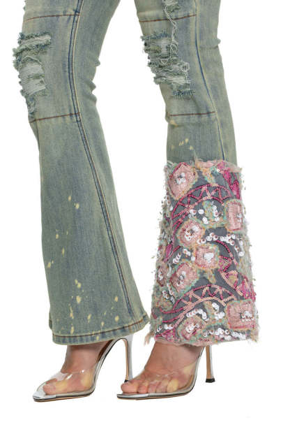 Women's Y2K Low Rise Flare Jeans