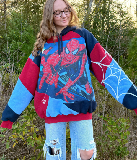 Spider-Man Retro Patchwork Hoodie