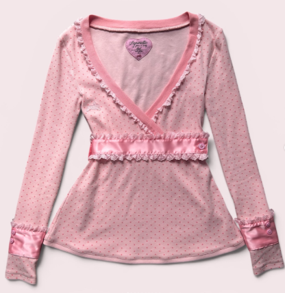 Lapinette babydoll top in pink 