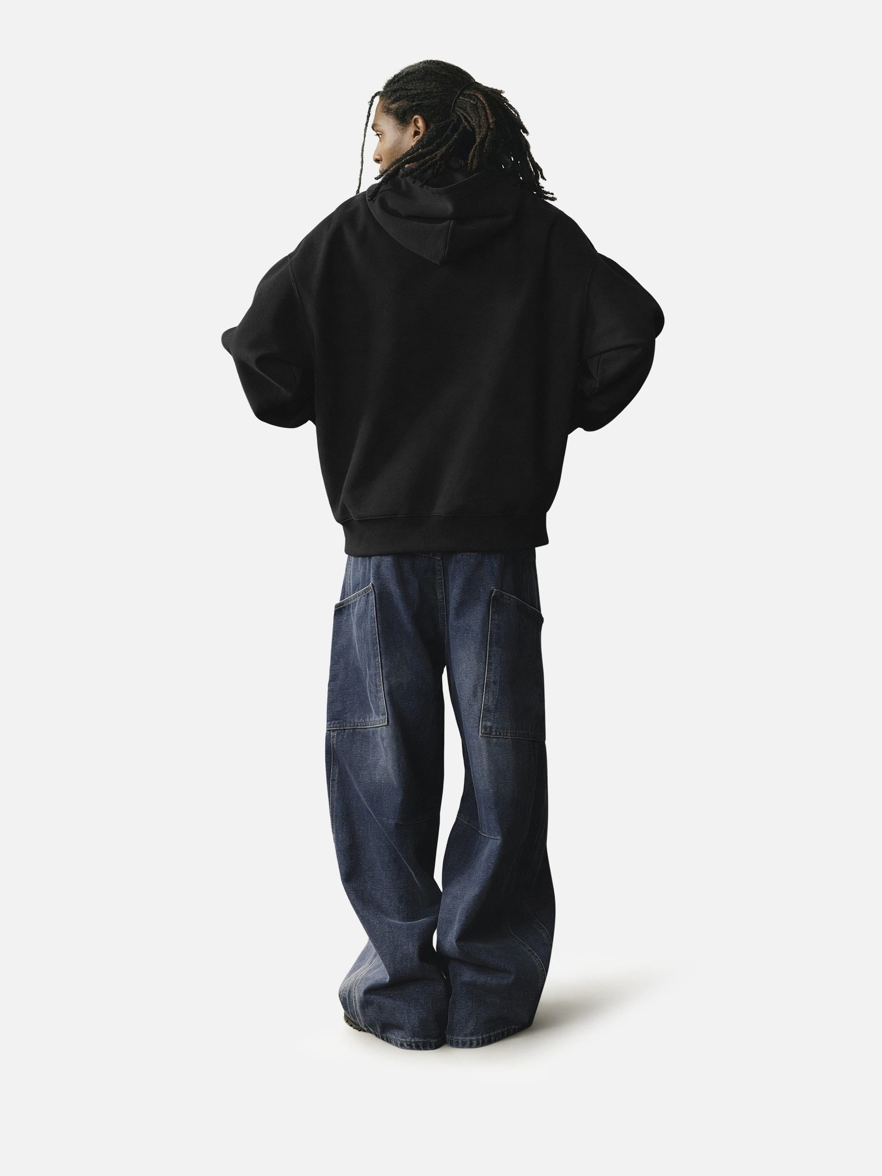 Aelfric Eden Oversized Thermal Pattern Pullover Hoodie