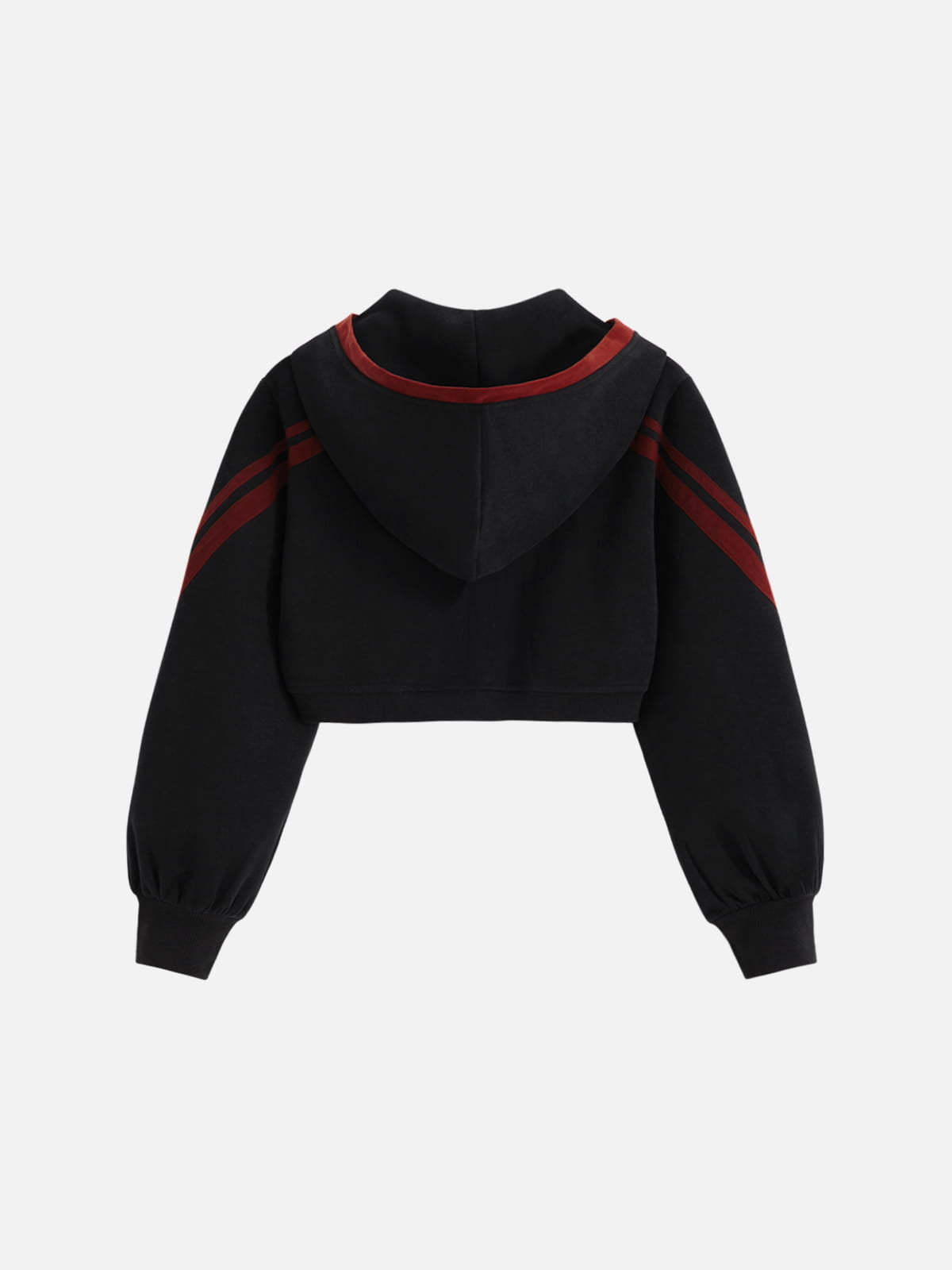 Aelfric Eden Cropped Contrast Stripe Zip Up Hoodie