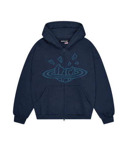 BROKEN PLANET ZIP UP HOODIE