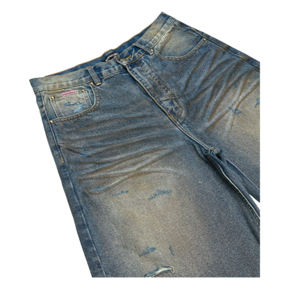 DISTRESSED DENIM SHORTS