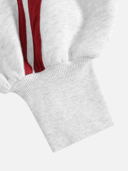 Aelfric Eden Cropped Contrast Stripe Zip Up Hoodie