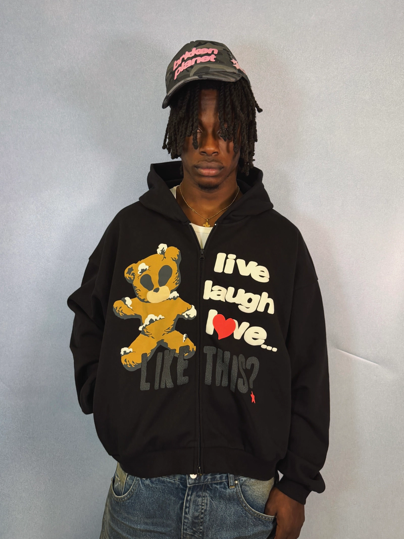 LIVE LAUGH LOVE ZIP-UP HOODIE